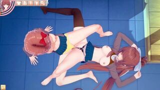 SAYORI AND MONIKA HAVE HOT LESBIAN SEX - porn video